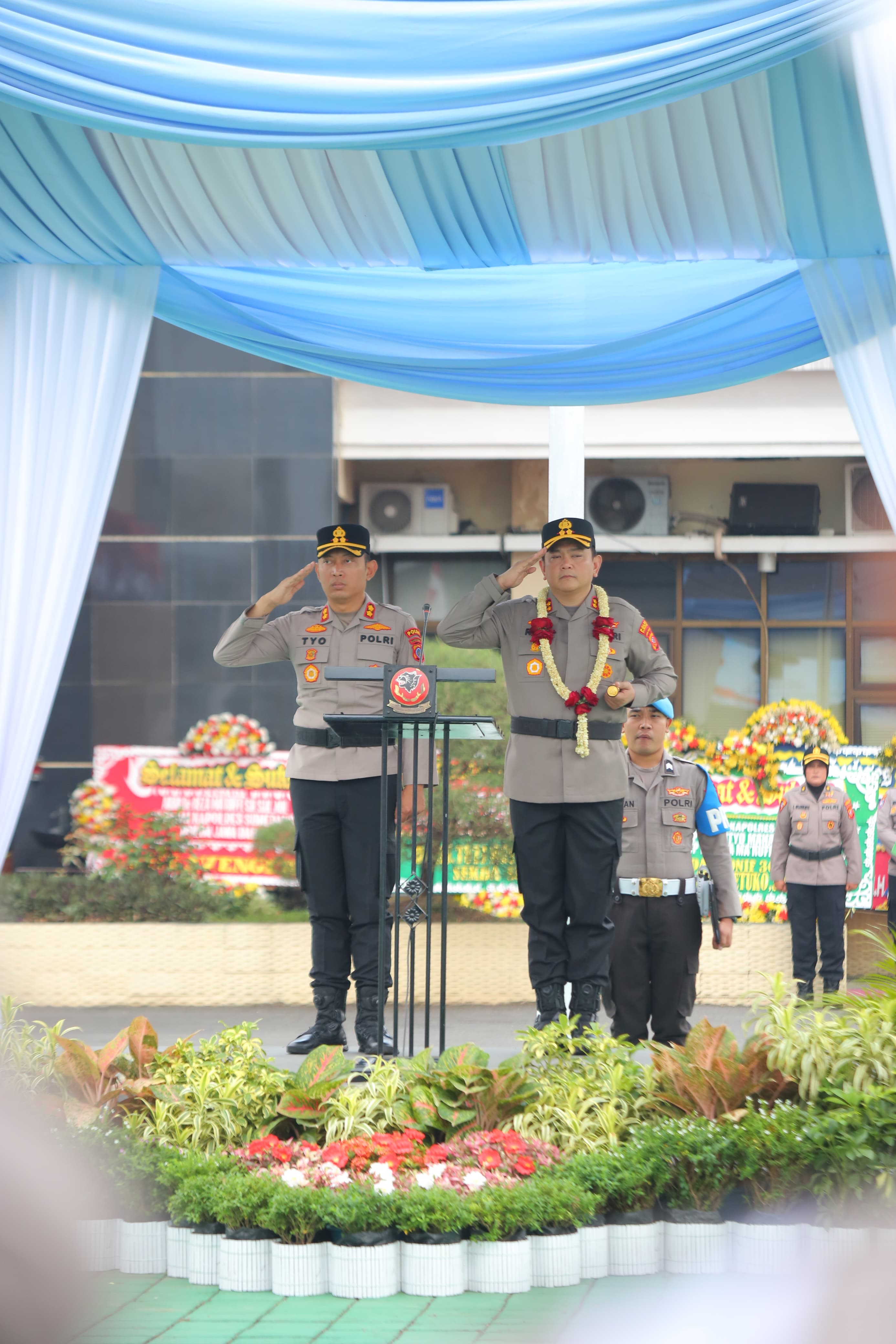 Tradisi Farewell Dan Welcome Parade Sambut Kapolres Sumedang
